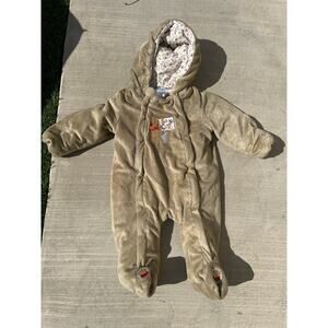 Disney Baby Winnie the Pooh plush bunting snowsuit size 6/9 months